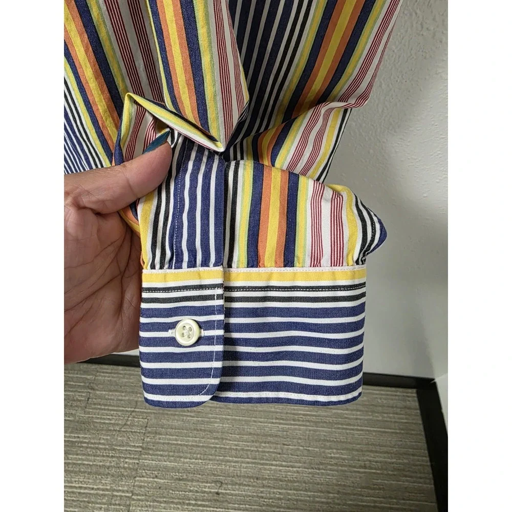 Polo Ralph Lauren Westerton Stripe Button Down Shirt Men Large Cotton Multicolor